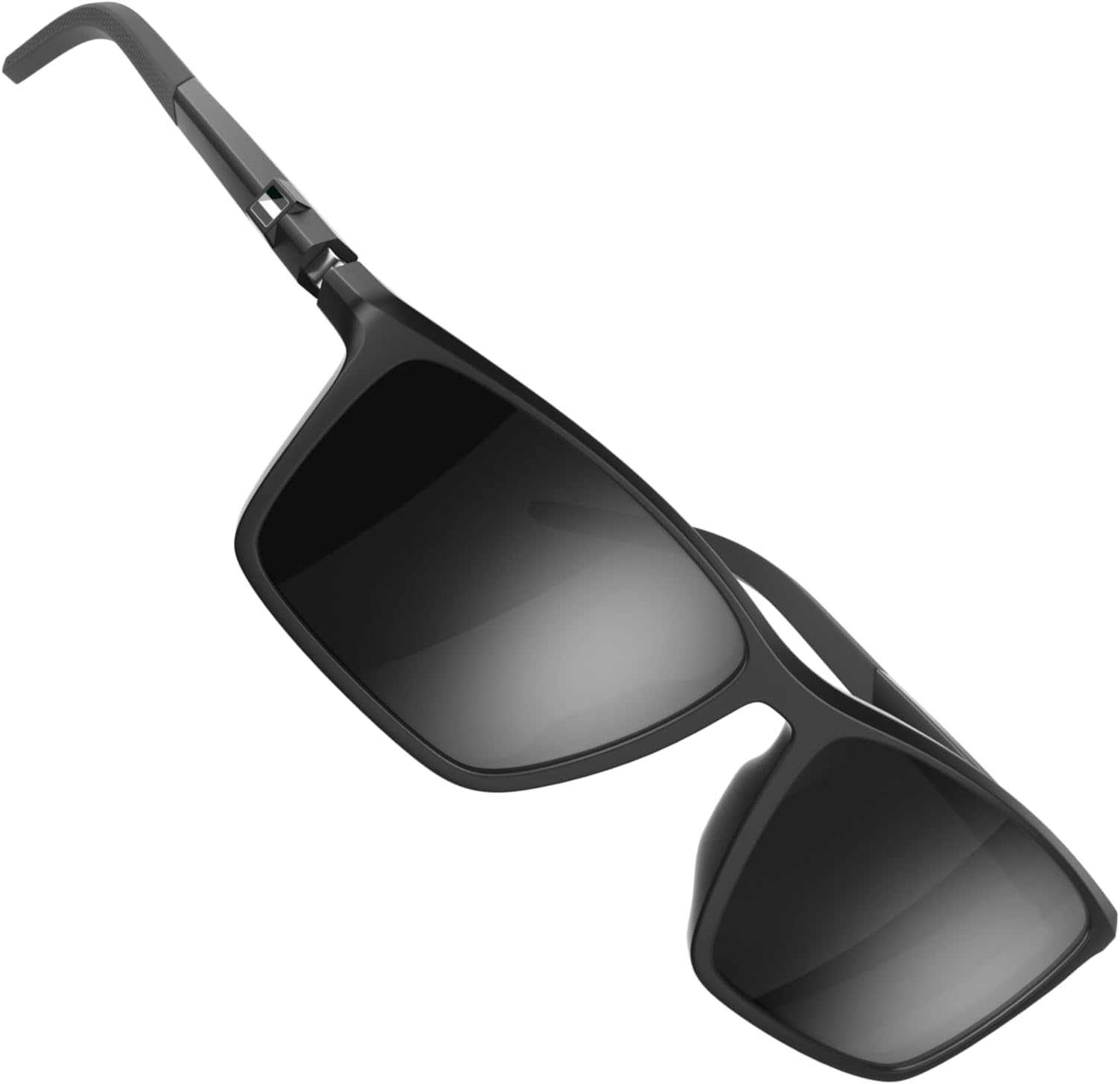 Polarised-Sunglasses-Mens-Womens-UV400-Protection Rectangular Sunglasses Retro Black Sun Glasses Unisex Classic Ultralight -Pure Black