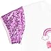 JoJo Siwa Girls' Sequin Short Sleeve T-Shirt (White/Pink, M-7/8)