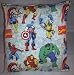 Vintage Marvel Pillow Hulk Wolverine Captain America Spiderman Ironman & Thor 10 inches by 11 inches Handmade Hypoallergenic Cotton with Flannel Backing Ideal for Gift and Multiple Uses