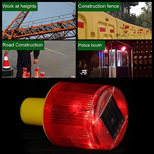Solar Warning Light 3 Led Ultra Bright Red Warning Lamp Flashing Light Road Construction Barricade Traffic Emergency Strobe Light, Waterproof, Durable,Strobe And Beacon Lights #TOP15