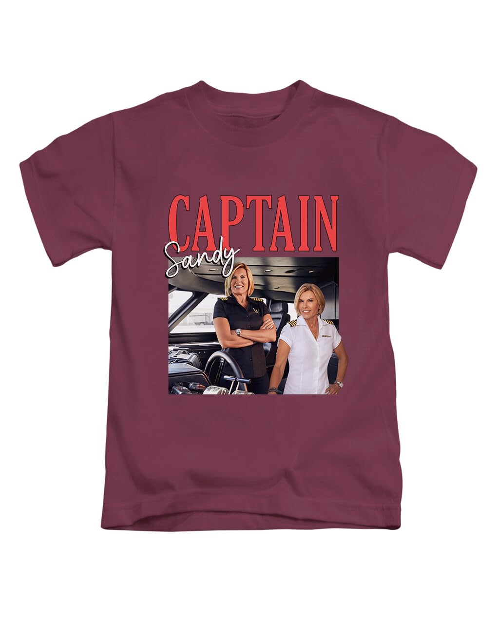 Captain Sandy Boating Boat sea Yacht Tee T-Shirt Funny Unisex T Shirt Top Maroon