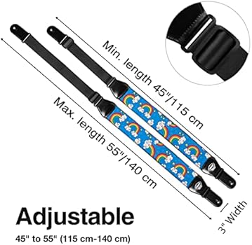 LEKATO Gitaarriem - 6.3cm Brede Band Voor Basgitaar, Elektrische En Akoestische Gitaren