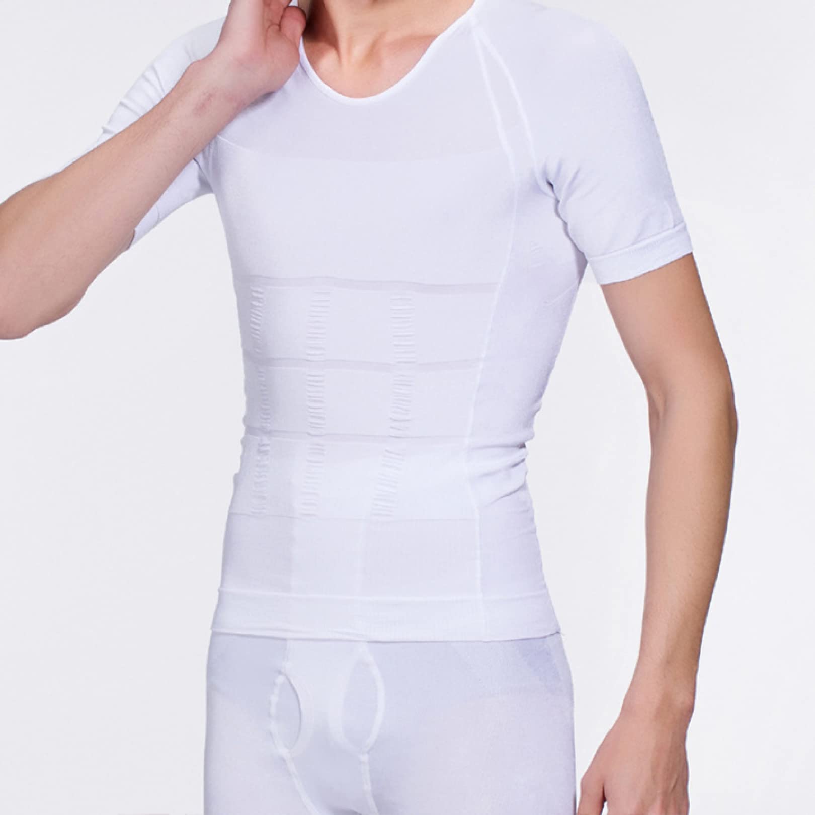 WBYSFR Hi Compression Shapewear Tank Tank dla mężczyzn, Elastyczna koszula z krótkim rękawem - Trening