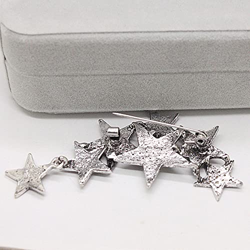 Ajojewel Black Rhinestone Star Brooch Pin For Women Men Vintage Jewelry For Party Fashion Gift #TOP4