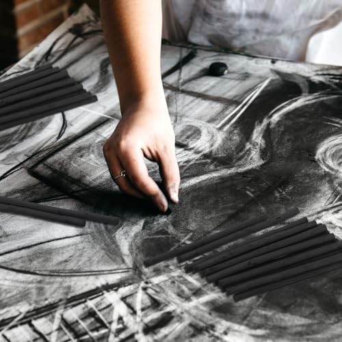 200 Pieces Willow Charcoal Sticks, Willow Charcoal, Soft Black Drawing Charcoal for Sketching and Drawing Art Sketch Artists Supplies, 5.7 Inch in Length (2-4, 4-5, 5-7,7-9 mm) (200) - Thumbnail 7