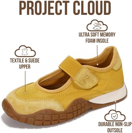 Project Cloud Girls Shoes - Memory Foam Insole Kids Shoes Girls Sneakers - Lightweight Mary Jane Flats & Non-Slip Comfortable Kids Sneakers (Little Donna) - Image 3