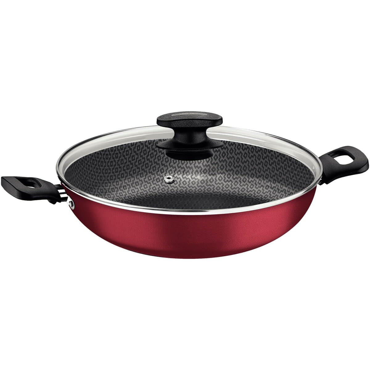 Panela Wok Aluminio, Loreto, Tramontina, Vermelho, 28 cm