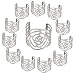 Produktbild 12 Stück Serviettenringe Set,KAKOO Metal Rose Morderne Serviettenhalter für Hochzeit Geburtstag Weihnachten Taufe Tisch Dekoration (silber)