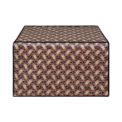 Image of DREAM KING Stylish Design & Printed Microwave Oven Cover Full Closure |waterproof & Dustproof Oven Cover Suitable for All Models - Multicolour SA73
