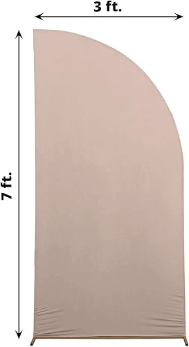 Miniatura 3 de Efavormart - Cubierta para arco de boda de media luna, de elastano mate de 7 x 3 pies, ajuste personalizado, para telón de fondo Chiara