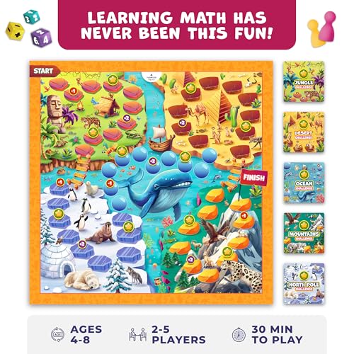 Number Hunter Math Board Game for Kids 5-7, 1st Grade & Kindergarten - Image 3