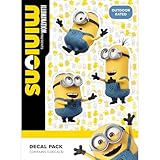 Despicable Me Minions Car Decals - Set of 3 Dave Stuart Kevin Stickers for Truck Water Bottle Bike Helmet Laptop Skateboard - Outdoor Rated Water Resistant Vinyl Decals