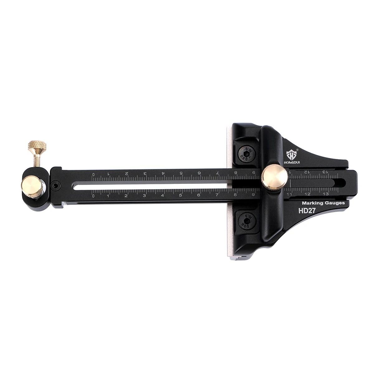 HONGDUI Marcador métrico e imperial de doble escala HD27, herramientas de marcado, con un diámetro de plataforma colgante de menos de 11 mm, se puede instalar un bolígrafo