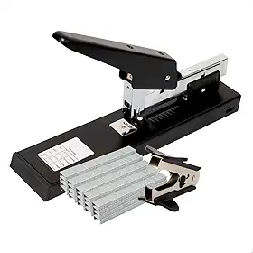 Grampeador Grande 100 Folhas De Mesa Profissional Reforçado Com Caixa de Grampos e Extrator Escritório Empresa Escola