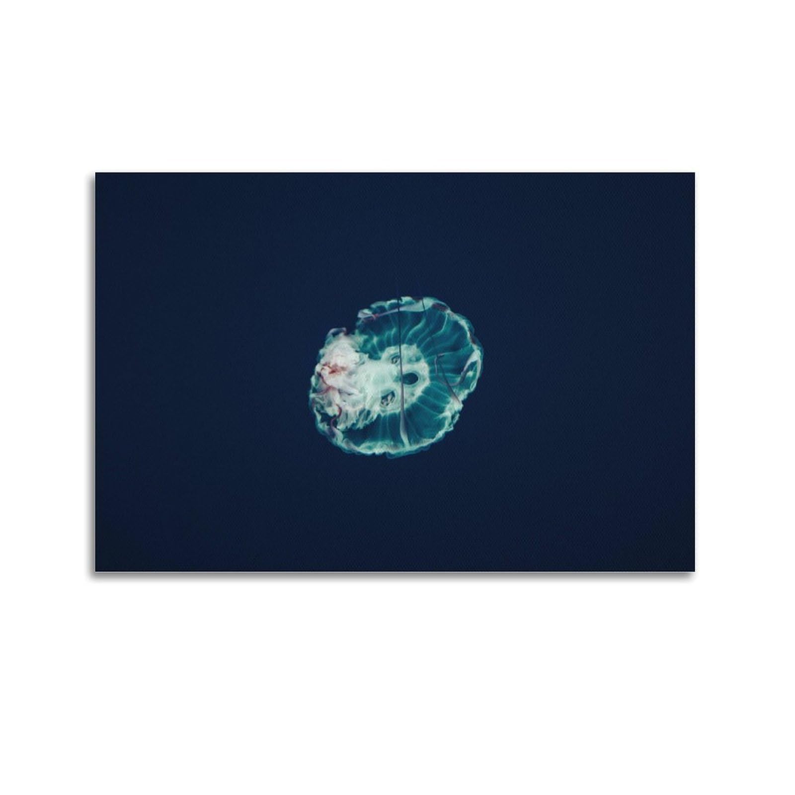 CXHJCA Sea Life Poster Lively Jellyfish Poster Decorative Painting Canvas Wall Posters And Art Picture Print Modern Family Bedroom Decor Posters 24x36inch(60x90cm)