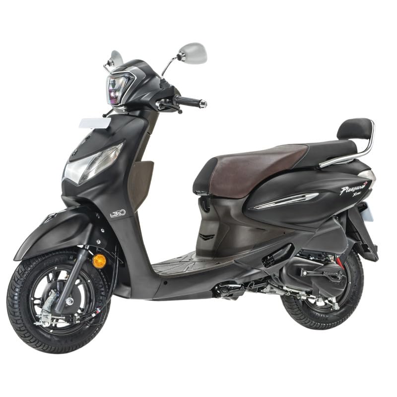 Image of Hero MotoCorp Pleasure+ 110 VX Drum Brake OBD2B MAT BLACK Booking for Ex-Showroom Price