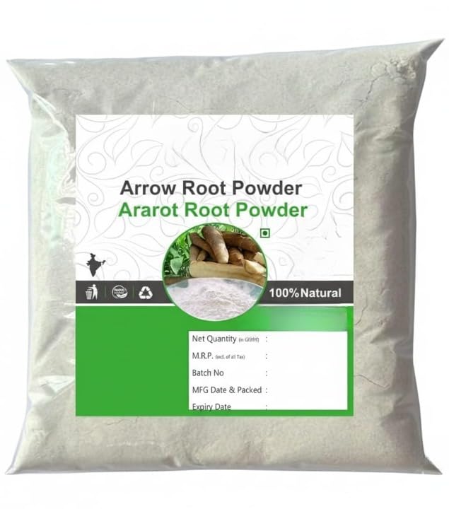 FRESH Arrow Root Powder,(50grams) Kooya, Koova Podi, (Pack of 1 X 50gm)