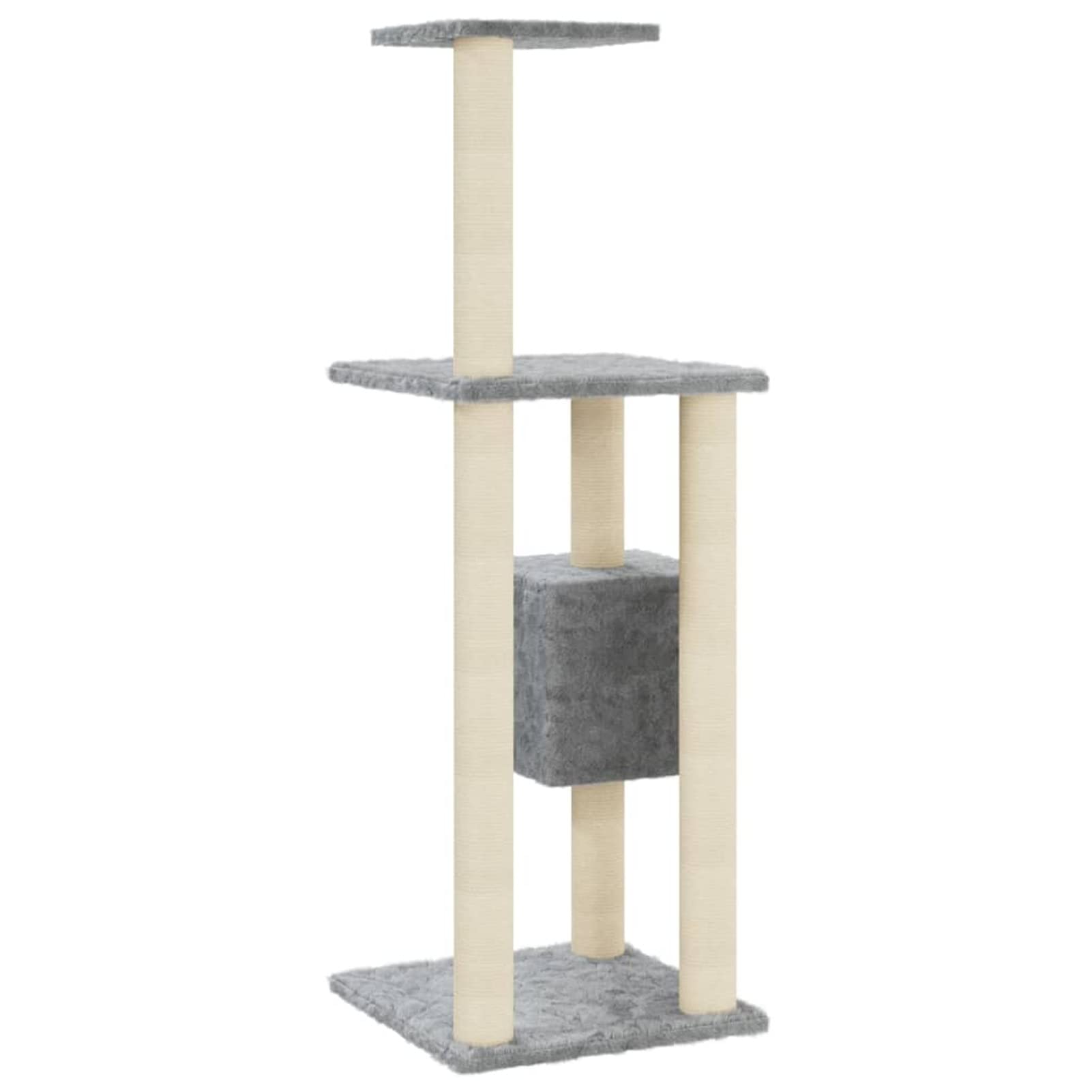 Rascador para Gatos con Postes de sisal, XIAOGUANG Arbol para Gatos, Gatos Accesorios, Arranhador para Gatos, Arbol Rascador Gatos, Gris Claro 104 cm