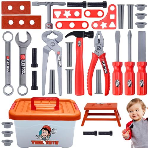 Maletín De Herramientas Juguete - Juego De Roles, Herramientas Para Pequeños, Colorido | Herramientas De Educativas Para Niños Y Niñas Desde Años Con 39 Accesorios Incluidos