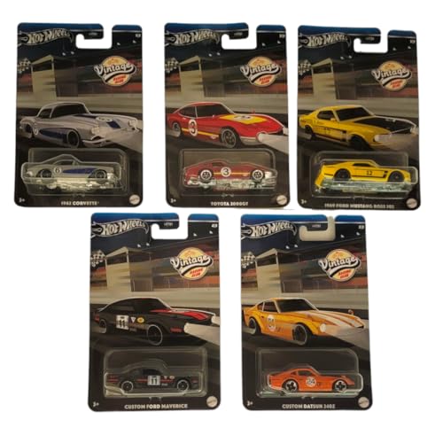 Hot Wheels Vintage Racing Club 2024 Pack 5 vehículos metálicos miniatura 7