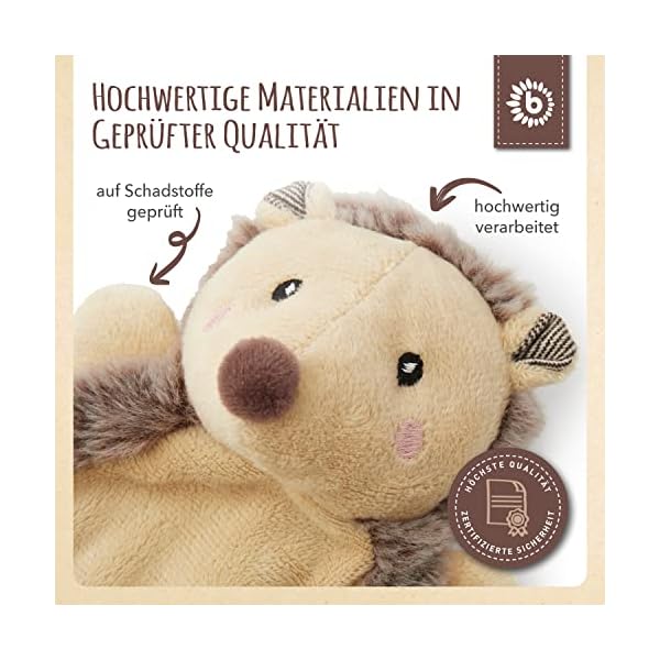 Bieco Schmusetuch Igel | ab 0m+ ca. 27 cm | Schnuffeltuch | Schmusetuch Baby | Kuscheltier Baby | Schnuffeltuch Baby… – Bild 6