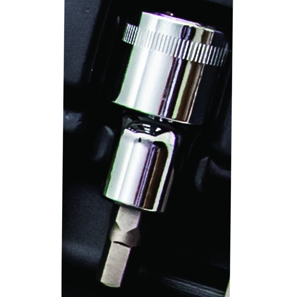 Beta 923E-PE/C18 - Surtido de 18 llaves de vaso hexagonales y 5 accesorios, en maletín de plástico