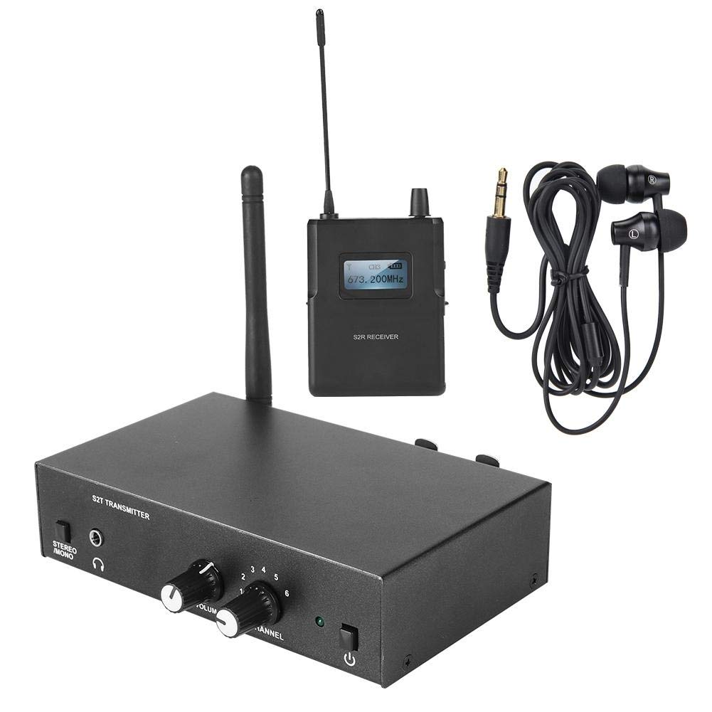 de Monitor inalámbrico estéreo UHF S2 intrauditivo Transmisor y Receptor 100 240V(Enchufe de la UE) in Ear System