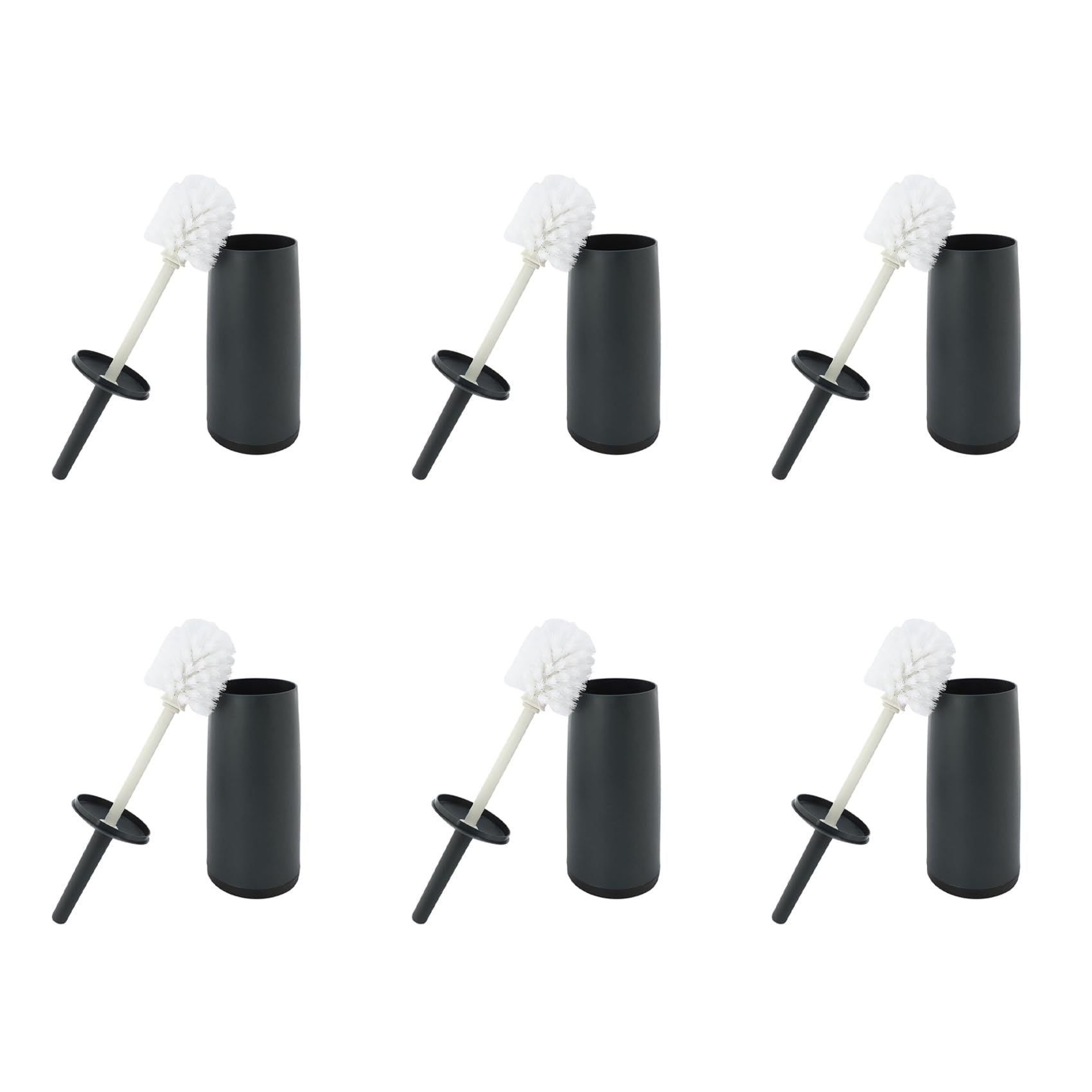 Hndhbfgrt 6X Toilet Brushes and Holders Toilet Bowl Brush with Holder for Bathrooms Modern Design Toilet Brush with Lid Longe