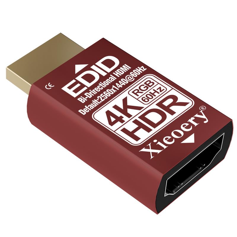HDMI EDID Emulator 2K/4K HDR Dummy Plug miniatura 1