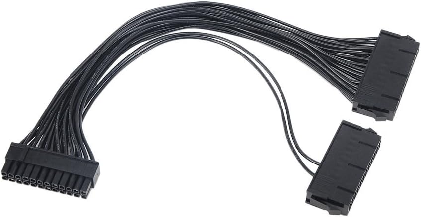 CNCT 24 Pin Secondary Dual PSU Power Adapter Cable - ATX Splitter Cable - 30 cm (1 pc)