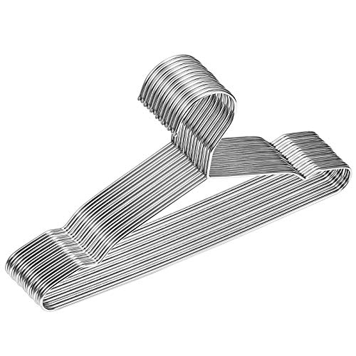 Baby Hangers, 30 Pack Stainless Steel 12.6 Inch Baby Clothes Hangers Heavy Duty Non-Slip Space Saving Coat Hangers Metal Hangers For Kids Children Toddler Clothes #TOP7