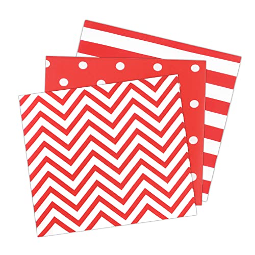 Dulousia Disposable 2-ply Party Napkins, Striped Chevron Polka Dot Paper Napkins for Birthday, Christmas or Anniversary Celebration Beverage Napkins 60-Count,13