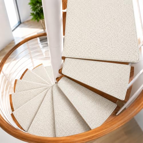 Alfombras de peldaños de alta densidad que protegen la madera de escaleras helicoidales 2