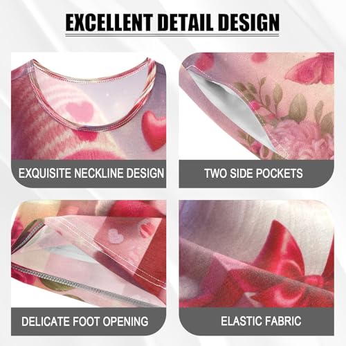 Gnome Valentines Pajama Set Short Sleeve Pajamas Shorts Sets Cotton Soft Loungewear Sleepwear 5Y4