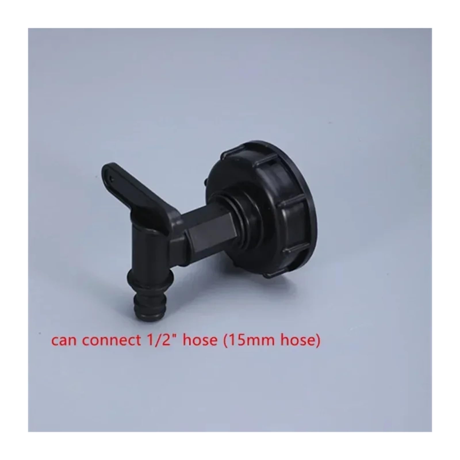 złącze kranu, 1/2 cala S60x6 gwint plastikowy kran zbiornika IBC 15 mm adapter z zaworem przełączającym złączki do zbiornika na wodę 1 szt.(2)