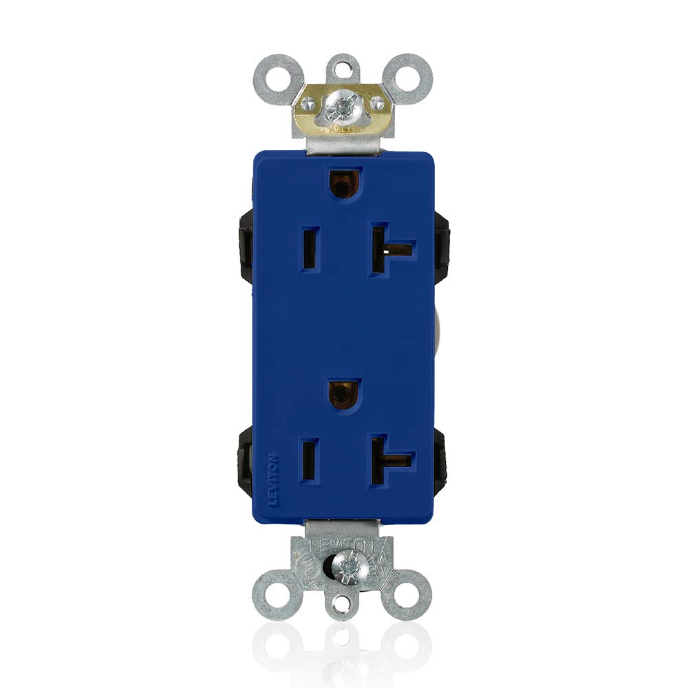 Leviton Blue Decora Plus Receptacle - 20 Amp -1