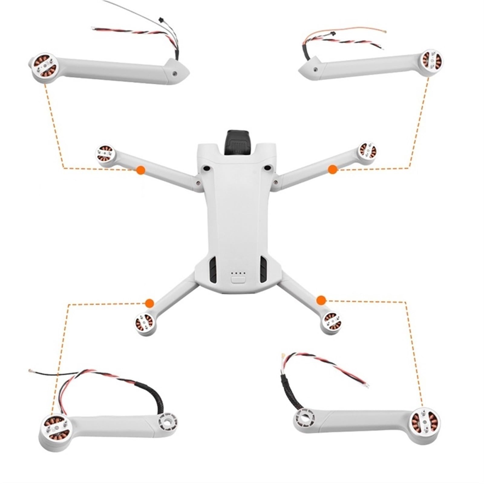 Lewe przednie ramię Prawe przednie ramię Lewe tylne ramię Prawe tylne ramię Do ramienia konserwacyjnego drona DJI Mini 3 Pro(Left)