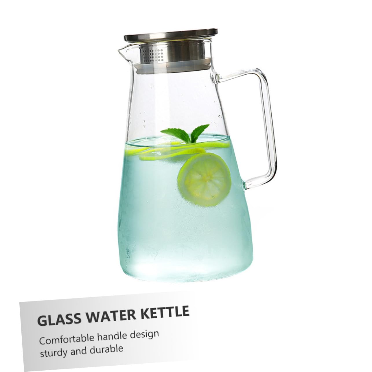 Sosoport Taza De Agua Hervida Jarra De Vidrio Transparente De Jarra De Agua Fría Para Hervir De Jugo Moderno Para Despensa De Cocina
