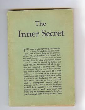 Unknown Binding Edward Beals 1922 Rare Book. The Inner Secret or That Something Within By "X". Book