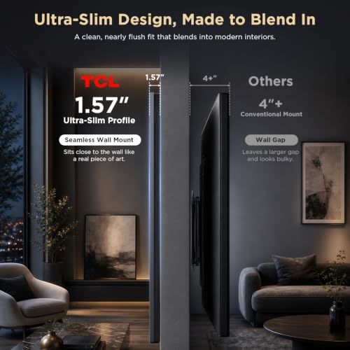 Image of TCL 55-Inch Designer Series QD-Mini LED TV, 4K Google Smart TV, 55A400U