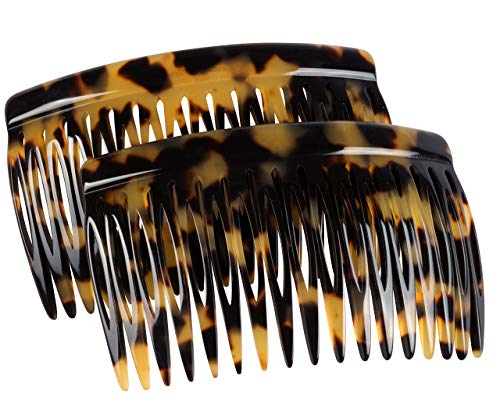 Charles J. Wahba Side Comb (Paired) - 17 Teeth (Tokyo Color) Handmade in France