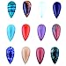 Cabochon Waterdrop Teardrop Chakra Beads 12pcs 15X30mm CAB Healing Beads Crystal Quartz Stone Random Color Wholesale for Jewelry Making(No Holes)