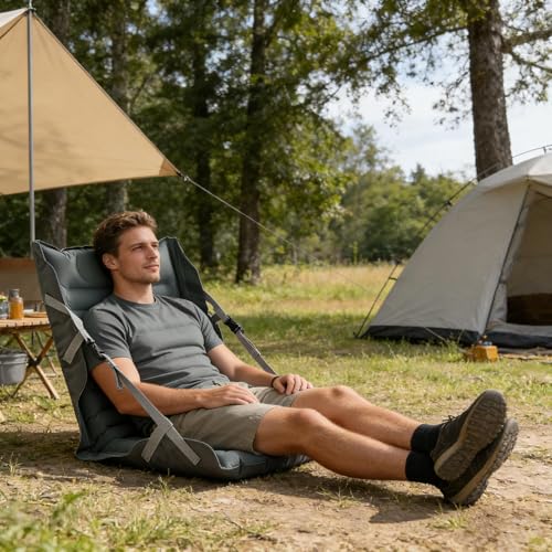 Coussin de gradin gonflable et imperméable avec soutien lombaire - 3