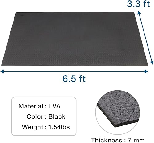 Miniatura 2 de Japard Tapete de yoga grande, 7' x 3', 78" x 39" x 14", 0.276 in extra grueso piso de entrenamiento en casa, hombres y mujeres, almohadilla de