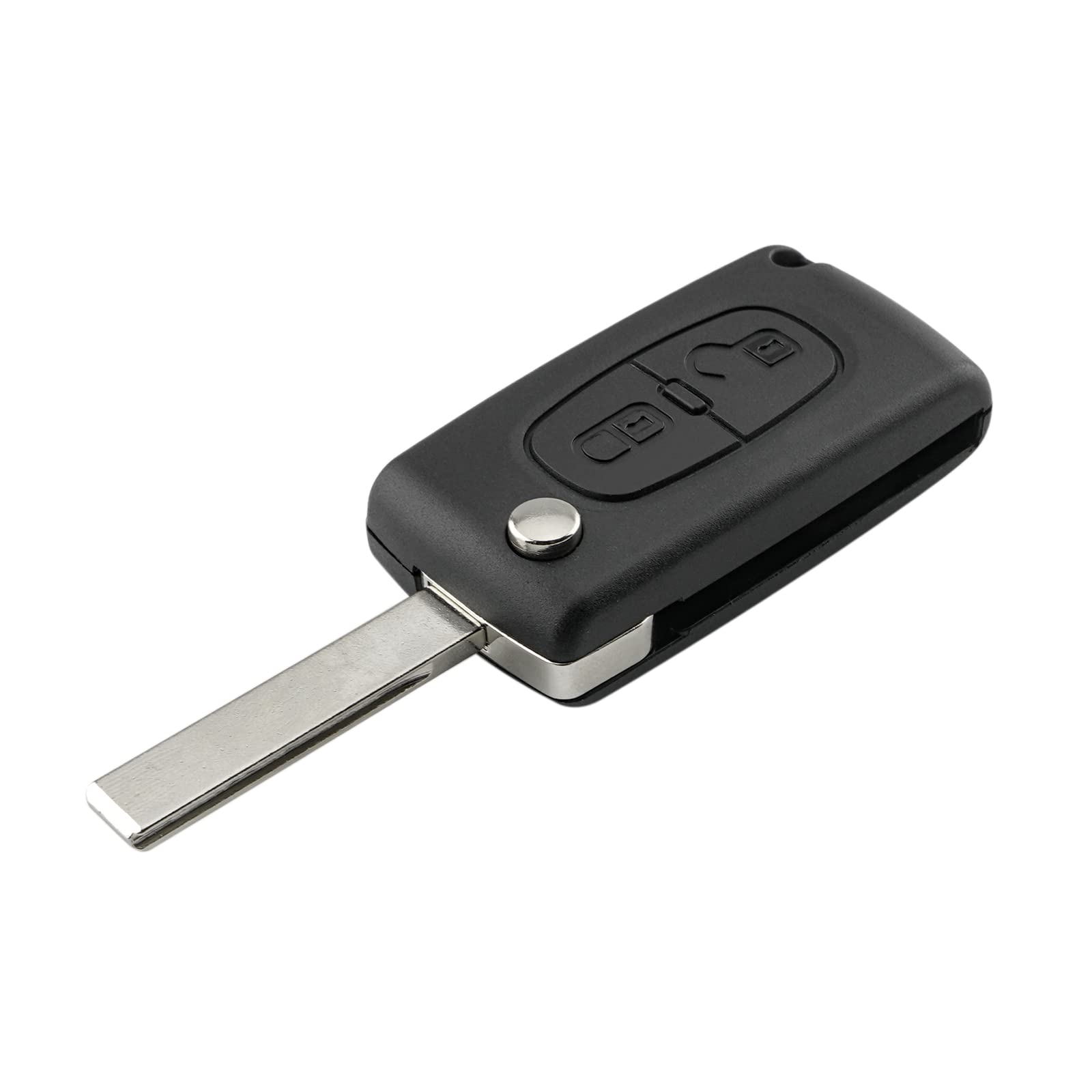 Neue Fernbedienungshülle/Abdeckung Für Peugeot 307 – 2-Tasten-Design, Schwarz, UK-Lager