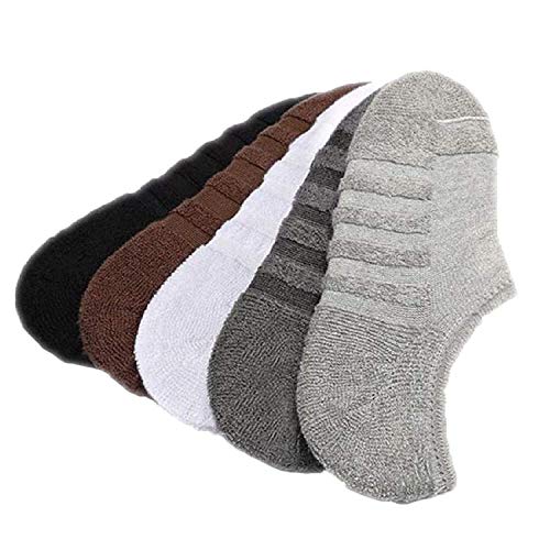 Image of Men's Cotton and Spandex No show Loafer Socks with Anti-Skit Silicon Grip (Multicolor) (Pair of 6)