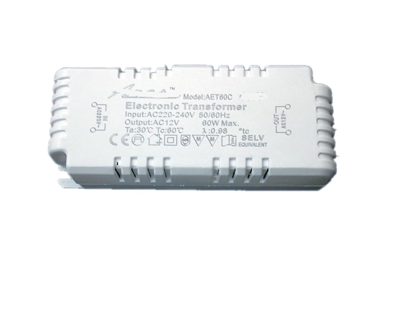 60W 80W 105W dimmable Transformer AC220V to 12V Power Supply Suitable for G4/G5.3 Quartz lamp Halogen lamp Crystal lamp(80W)