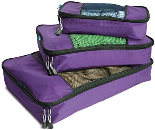 TravelWise Packing Cubes - 3 Piece Set (Purple)