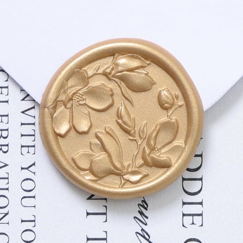 UNIQOOO Wax Seal Stickers - 3D Magnolia...