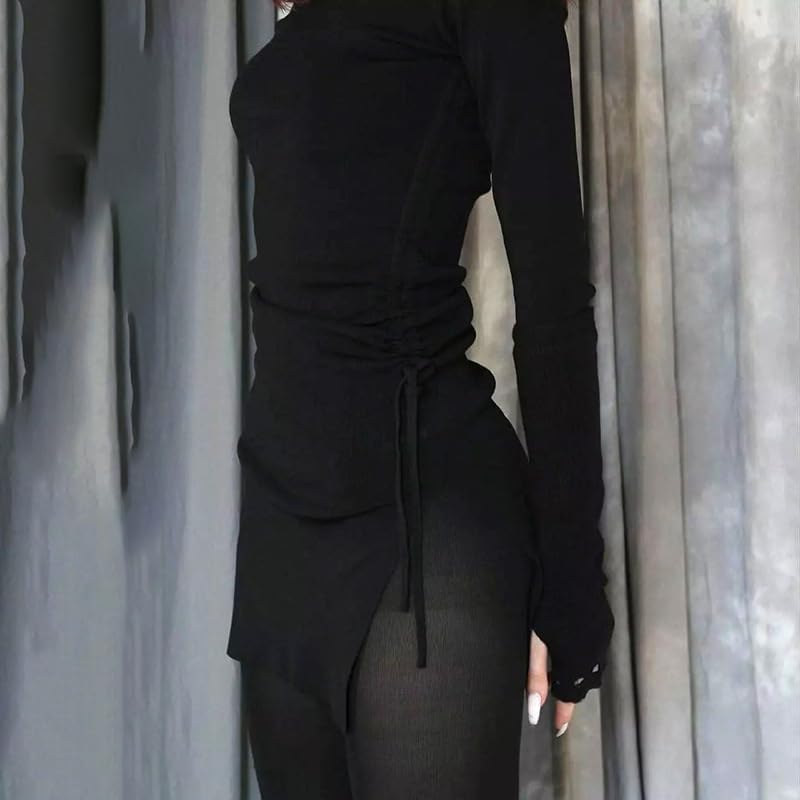 Sexy Black Dress for Women Long Sleeve Bodycon Dress Black Bodycon Dress Sexy Black Dress Long Sleeve Dress - Image 3